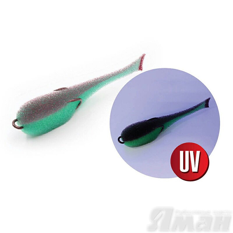 Поролоновая рыбка YAMAN на двойнике 125мм  #17 UV - Поролоновые рыбки - Приманки