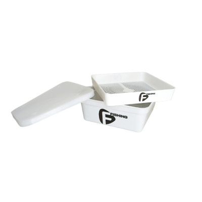 Коробка Flagman для наживки+сито+крышка Made in Italy 13,5х13,5х5,5см