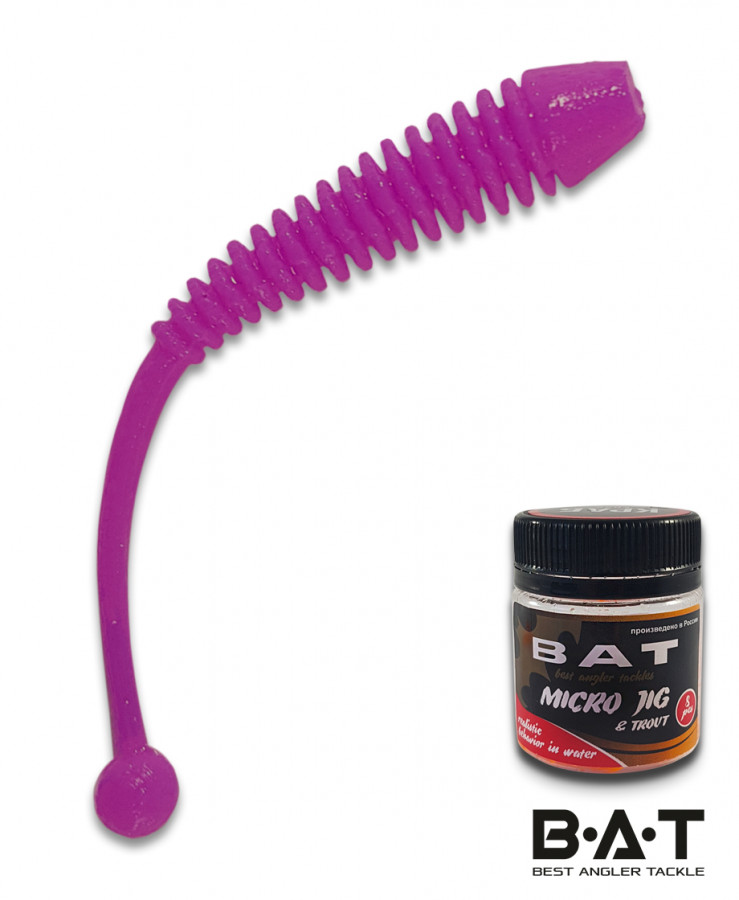 ZON worm 50 #Фиолетовый - BAT - Приманки