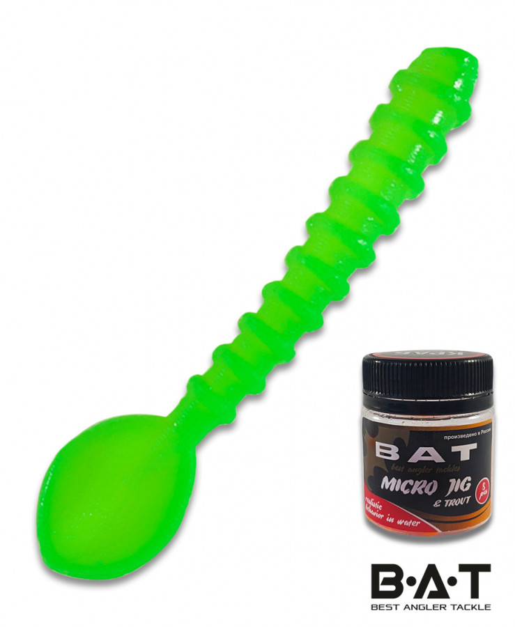 BazzTail (Лист) 38мм #Зеленый - BAT - Приманки